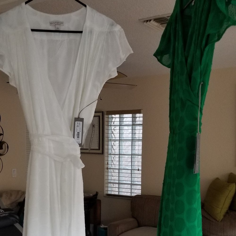 White or Green Maxi dress
